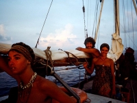 Gayle in Arabian Sea with my brother and Michelle